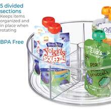 Versatile Divided 9-Inch Clear Lazy Susan Organizer - For Bathroom, Kitchen, Pantry Storage & Everyday Organization - 標準 - 查看 8