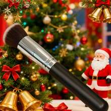 1支平头歌舞伎粉底刷 - 高级化妆刷，适用于液体、膏状和粉状产品 - 可用于晕染、腮红抛光和点彩，是理想的面部化妆工具，圣诞礼物、新年礼物、旅行必备、情人节礼物、平价旅行化妆刷、女士礼物、化妆师礼物、专业全套化妆工具 - 1pc - 查看 6