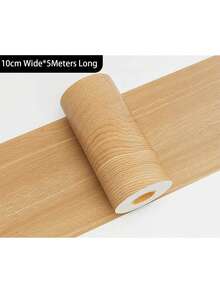 1 Roll Faux Wood Grain Waterproof Vinyl Peel And Stick Decorative Trim, Self-Adhesive Thin Edging Strips For Door Frames, Baseboards, Home Decor Renovation, Easy To Apply And Durable, Removable, Ideal For Living Room And Bedroom Corners - Multicolor - View 24