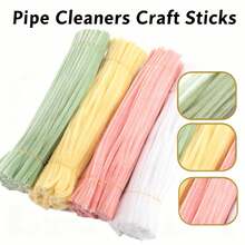 散装毛根清洁条，200/400 根，工艺品制作材料，毛根清洁条，创意 DIY 房间装饰，圣诞装饰，毛根清洁条，散装彩色毛根清洁条，DIY 工艺品材料。 - 彩色 - 查看 1