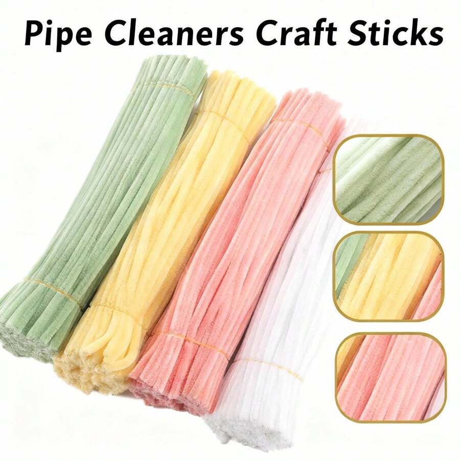 散装毛根清洁条，200/400 根，工艺品制作材料，毛根清洁条，创意 DIY 房间装饰，圣诞装饰，毛根清洁条，散装彩色毛根清洁条，DIY 工艺品材料。 - 彩色 - 查看 1