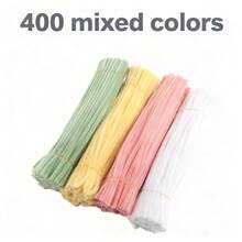 散装毛根清洁条，200/400 根，工艺品制作材料，毛根清洁条，创意 DIY 房间装饰，圣诞装饰，毛根清洁条，散装彩色毛根清洁条，DIY 工艺品材料。 - 彩色 - 查看 13