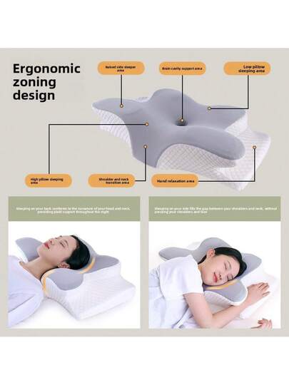 New Memory Kussen Slow Rebound Protects Katoenen Material Space Cervical Vertebral Com view 2