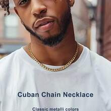1pc Fashionable Minimalist Classic Unisex Chain Necklace - Cuban Link Chain Necklace, Stylish Stainless Steel Accessory, Perfect For Casual Wear, Suitable For Both Men And Women