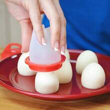 1/2 Pcs Non-Stick Silicone Egg Cooker - Easy Boil And Steam Kitchen Tool For Perfect Egg Cooking