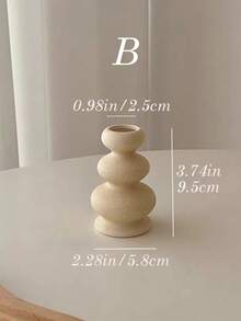 北欧复古极简陶瓷烛台，香薰蜡烛架，欧式浪漫餐桌装饰，树脂材质 - 彩色 - 查看 14