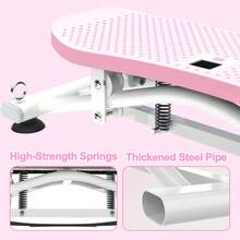 Sliding Ski Simulator With Resistance Bands - Indoor Skiing Fitness Equipment For Home Gym, With Resistance Bands & Non-Slip Base, Full-Body Cardio Training Machine For Core, Leg & Arm Workout - Pink - View 5