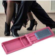 Cepillo de Zapatos de Alambre portátil, Cepillo de Zapatos de Baile de salón Plegable para Baile Latino de Tango de Salsa - Rojo - Ver 4