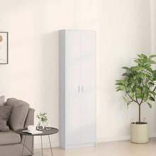 vidaXL Kleiderschrank Mit Regal Weiß 55 X 25 X 189 Cm Holzwerkstoff - Bianco - Visualizzare 4