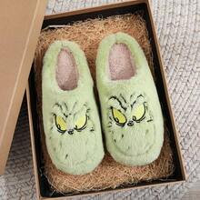 1 Pair Women's Comfortable Christmas Cartoon Plush Slippers - Soft & Warm Indoor Shoes, Unisex Plush Slippers Christmas Cartoon Plush Warm Slippers For Women Christmas Winter Cute Non-Slip Warm Couples Indoor Women Slippers (Run Small Size), Autumn/Winter Couples Plush Lined Warm Home Indoor Thick Bottom Non-Slip Flat Women's House Slippers Casual Versatile Soft & Comfortable Indoor Slippers, Room Shoes, Men's Home Slippers, Winter Women Slippers, Men Slippers, Women Slippers