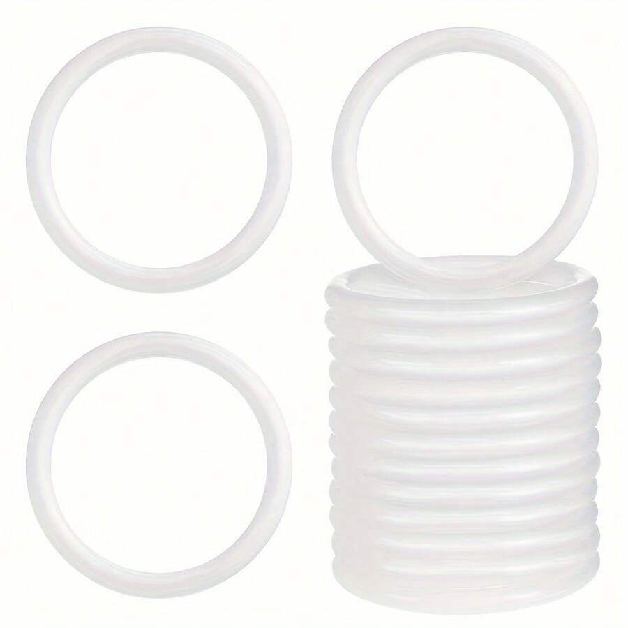 5/10/20pcs 2.4/3.3/3.9 Inch Handmade White Plastic Round Rings, DIY Crafts, Baby Shower Party Favors