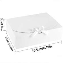 1/5 Piece Gift Box With Lid, White Gift Box, 10.6 X 7.8 X 3.1 Inch Bridesmaid Proposal Box With White Ribbon For Wedding Gifts, Birthday Gifts, Party Gifts, Decorations, Valentine's Day Gifts, Bridal Gift Boxes - White - View 17