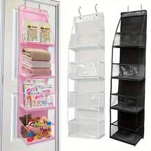 1pc Multi-Compartment Hanging Storage Bag - Organized Pockets For Clothes, Hats, Shoes And Towels. Suitable For Bedroom, Bathroom And Other Rooms. Great Gift For Holidays. - Multicolor - View 1