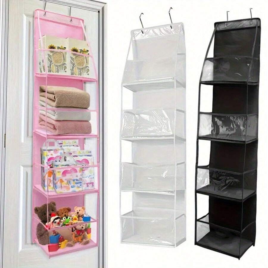1pc Multi-Compartment Hanging Storage Bag - Organized Pockets For Clothes, Hats, Shoes And Towels. Suitable For Bedroom, Bathroom And Other Rooms. Great Gift For Holidays. - Multicolor - View 1