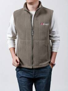 Men Vests - Khaki - View 8