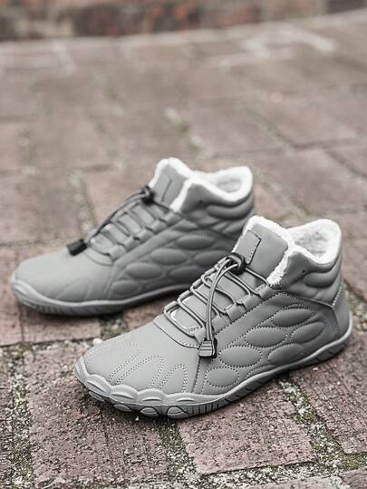 Ghete groase și călduroase pentru bărbați pentru toamnă/iarnă, cizme de zăpadă pentru bărbați, cizme cu tub scurt, pantofi de drumeție, drumeții, alpinism, sporturi în aer liber, drumeții, camping, pantofi casual, ușori și confortabili