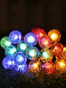 1pc 20/50/100/200 Solar Powered Crystal Ball LED Light, Suitable For Garden, Outdoor Solar Lights With 8 Lighting Modes, Hotel/Restaurant/Event Yard Decor