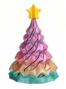1pc 2025 New 3D Printed Spinning Christmas Tree Fidget Toy, Colorful Christmas Tree Shaped , Home Decor, Stress Relief Toy, Creative Craft, Perfect Gift For Birthday, Christmas, Halloween - Multicolor - View 13