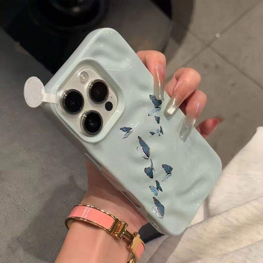 Funda para phone, compatible con phone 16, 15 Pro/14/13 y 12 Pro. Resistente a golpes. Cobertura total con estampado de meteorito. - azul claro - Ver 1