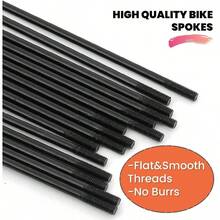 14G Bike Spokes 2mm Spokes MTB Road Bike Wheels Black Spokes Steel 76mm - 305mm With Nipples 38pcsBlack, 14G - 185mm - Black-14G-185mm - View 4