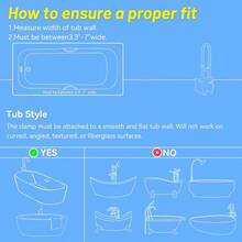 Grab BarsIcedeer - Barras de agarre para tina para personas mayores barra de agarre con asa de tina para apoyo de baño de ancianos riel de  para tina abrazadera de mango de tina de asistencia paraGrab Bars - blanco - Ver 2