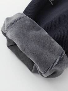 Balabala 儿童男童抓绒运动裤，2025冬季保暖时尚 - 深藍 - 查看 8