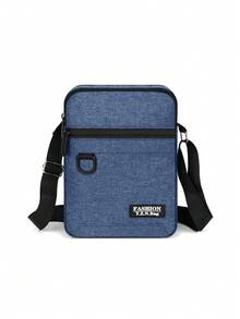 Large Capacity Fashion Men's One Shoulder Diagonal Messenger Bag, Multi-Functional Adjustable Strap Zipper Closure, Multi-Compartment Practical Storage Men's Bag Festival