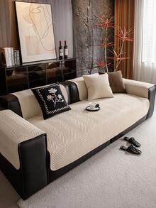 1件防水沙发套，加厚保暖，适合秋冬季节，柔软亲肤，可机洗，宠物友好，防污耐用，四季皆宜，节日装饰家具保护套，适用于1/2/3/4座沙发扶手靠背。 - 卡其色 - 查看 5