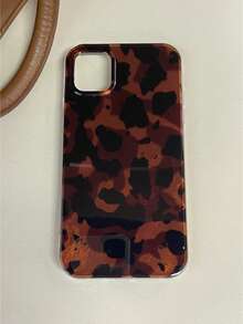 Vintage Black Brown Tortoiseshell Foil Texture Phone Case Compatible With IPhone 16 Pro Max, Apple 15, Soft Cover For 14 New, 12 Pro, 13 Pro Max, Anti-Fall Protective Cover For Women. The Color May Vary Slightly Under Different Display Angles. Waterproof Shockproof Scratch Resistant