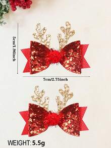 2/4pcs Shiny Antler Butterfly Hairpins, Suitable For Girls' Daily Accessories, Party Decorations, Holiday Gifts, Mother's Day Gifts