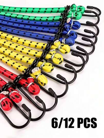 Cuerda elástica resistente para equipaje para viajes seguros y empaque sin problemas, ultra resistente y muy elástica para una estabilidad máxima, asegura el amarre del equipaje y un manejo rápido, conveniente de operar, accesorio ahorra tiempo para guardias de equipaje y almacenamiento en el hogar, solución de correas de uso múltiple para viajes, campamento y equipo al aire libre, durabilidad confiable para viajeros frecuentes