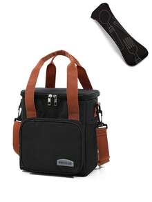 Large Capacity Portable Insulated Lunch Bag, Portable Waterproof And Leak Proof Lunch Box Shoulder Strap, Portable Refrigerated Bag, Thick Aluminum Foil Insulated Reusable Lunch Bag, Suitable For Schools, Offices, Camping, Picnics, Employees And Canteens, Classroom Storage Bags, Kitchen Accessories Lunch Bags Cooler Bag Lunchbox For Women For Men Travel Essentials