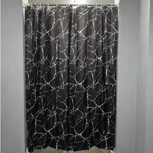优质黑色大理石纹浴帘，奢华风格，易于清洁，防水，不透明，适用于浴室、酒店、家庭、学校，各种尺寸，可调节，带挂钩浴室装饰