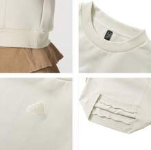 Adidas Women's New Knit Crew Neck Pullover Sweatshirt - Apricot - View 4