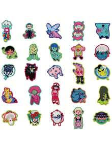 50pcs Creative Abstract Sticker Set For Diary, Notebook, Phone Case, Laptop, Skateboard, Luggage, Water Bottle Decoration,School Supplies,Back To School - Nhiều màu - Xem 4