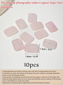 EECLYCJ 10/20 hạt đá tự nhiên hình chữ nhật 13*18mm hỗn hợp ngẫu nhiên DIY dạng hạt rời, pha lê tự nhiên, đá hình, mã não, mắt hổ, đá đốm, đá Aventurine xanh, đá thạch anh hồng, thạch anh tím, đá Sodalite nhiều màu hỗn hợp thương hiệu hòa bình may mắn năng lượng cho phụ nữ/bé gái/phụ nữ làm đồ trang sức vòng cổ vòng tay cổ điển Bohemian thủ công - 13*18mm - Xem 19