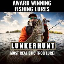 Lunkerhunt Serie Rana Lunker, 6.3 cm, señuelo de Pesca Estilo té Verde - Rana toro - Ver 9