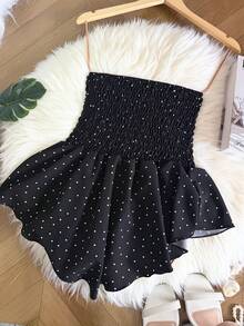 ELLIE Blusa Cropped Elastico com Babado