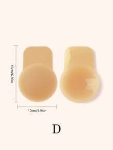 vfvQueen 1 Piece Of Plus Size Invisible Adhesive Bra, Seamless Silicone Large Cup Bra, With Push-Up And Lift-Up Functions, Women's Underwear Accessories, Featuring A Front Band Closure Design. 1 Pair Of Plus Size Invisible Lift-Up Chest Pads, Seamless Self-Adhesive Lift-Up Breast Pads, Strapless And Backless, With Streamlined Shape And Smooth Texture. - Multicolor - View 16