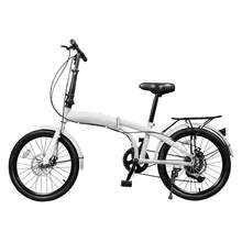 White+Black Folding Bike Foldable Bicycle With 7 Speed Gears 20-Inch Wheels Easy Folding City Bicycle With Disc Brake, Front And Rear Fenders For Traveling, Exercising, Commuting - Black and White - View 5