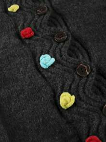 Plus Size Women Cardigan, Classic Knitted Casual Fashion Sweater Top