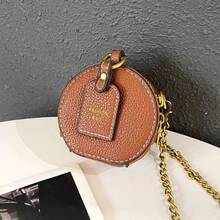 Lucky-Bag Western Leather Round Bag For Women Retro Leather Top Handle Casual Bag Cowhide Handheld Round Bag - Brown - View 6