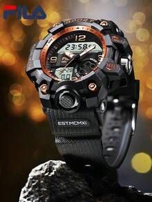 FILA Digital Sports Watch – Waterproof, Stopwatch, Backlight & Date Display | Premium NATO Strap, Durable & Comfortable | Unisex For Work, School & Outdoor Activities - one-size - View 1