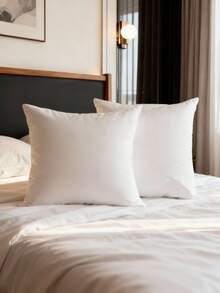 2-Pack 100% Polyester Silicone Fiber Filled Decorative Pillow Inserts – 30x50 Cm (250 G), 35x35 Cm (230 G), 40x40 Cm (290 G), 45x45 Cm (400 G), 50x50 Cm (450 G), 55x55 Cm (570 G), 60x60 Cm (710 G) – Soft Tela Fabric, Fluffy, Durable & Hypoallergenic – Made In Turkey - White - View 1