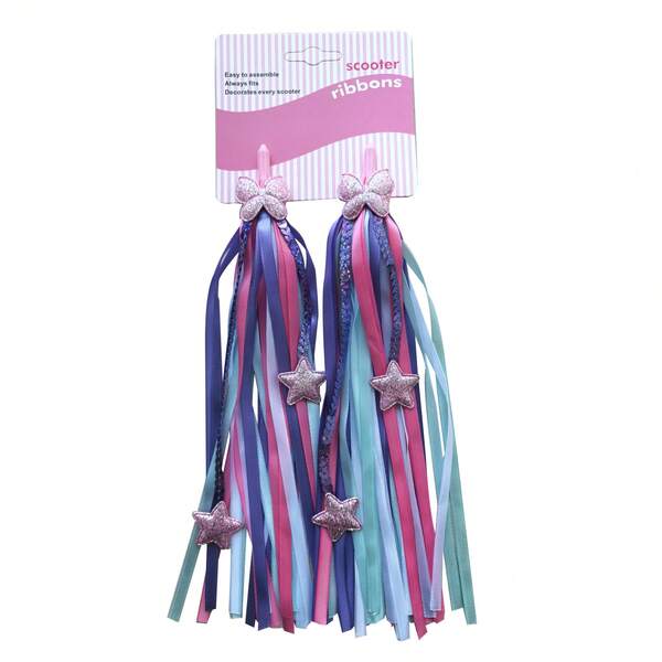 O pereche de panglici pentru trotinetă pentru copii, panglici colorate pentru biciclete de exterior, ghidon pentru biciclete pentru copii, accesorii, panglici din țesătură din poliester pentru biciclete de echilibru