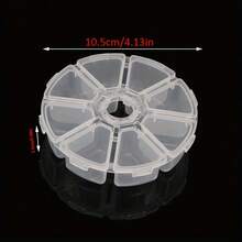 1 Pc Plastic Transparent Storage Box, Diamond Painting Tool Storage Box With 8 Compartments, Transparent Storage Box, Suitable For Jewelry Bead Parts Accessories, Fish Hooks, Small Items - Clear - View 9