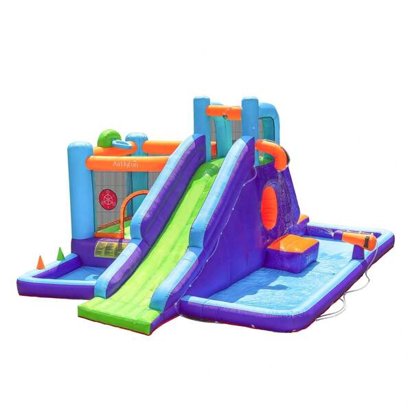 SUN YEE Inflatable WaterSlide Trampoline Castle Bounce House Splash Jumping Toy
