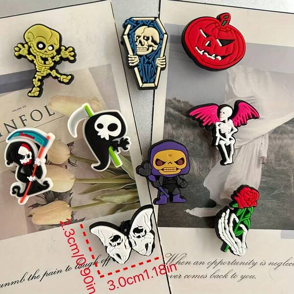 9 قطع مجموعة مغناطيس ثلاجة مضحك جميل غريب، هدية مثالية للأعياد، مناسبة لعيد الميلاد والهالوين والعيد الفصحي، ديكور منزلي وللمكتب جميل، مصنوع من البلاستيك، بشكل بيضاوي، مزين بديكورات الهالوين، مغناطيس ديكور الهالوين، مغناطيس ديكور الهالوين، مغناطيس الهالوين، مغناطيس الثلاجة