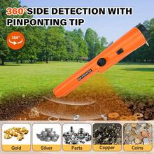 Handheld Metal Detector Probe, Waterproof GP Pointer, Treasure Hunting Locator Detector, Suitable For Adults & Teenagers - Orange, Black, Blue, Green, Christmas Eve, Father's Day Gift - Blue - View 2