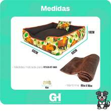 Dog/Cat Bed 60x60 4 Pieces Waterproof Pet Bed With Zipper Blanket And ID Tag - Black and White - View 4